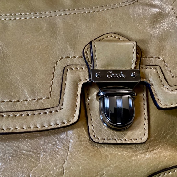 Coach Yellow Leather Poppy Satchel Handbag Shoulder Bag No. A1269-17888 - Picture 11 of 16